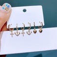 fashion zircon cross anchor heartshaped earrings copper drop earringspicture12